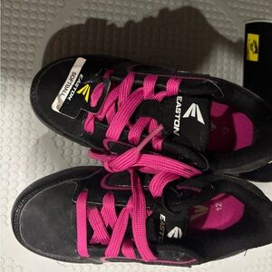 Easton Black softball Shoes with Pink Laces NEW